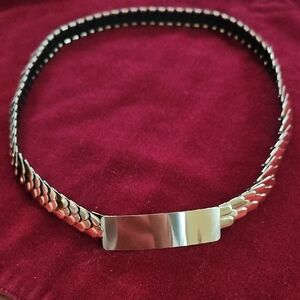 70s Goldtone Fishscale Disco Glam 3/4" Belt